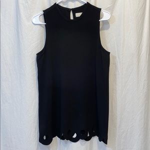 Mud Pie Black Tank with Cut Out Bottom